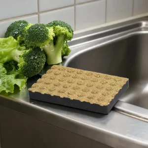Lightweight Rectangle Non-Scratch Sponge Scrubber for Glass Porcelain Dishes and Pots