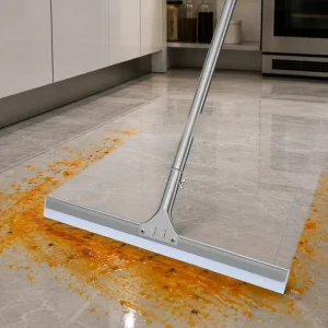 Lightweight Straight TPR Floor Squeegee Soft Blade Eco Friendly Durable Plastic Handle Streak Free Water Wiper for Floor Patio
