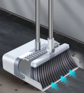 Lightweight Upright Dustpan and Broom Combo PP Material Model JBS-TS-1022-JGY for Home Kitchen Office Lobby Floor