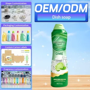 Lime Fresh Gentle Hand Care Dish Soap OEM Custom 1L Residue Free Dishwashing Liquid Household Cleaning Products Kitchen Cleaner