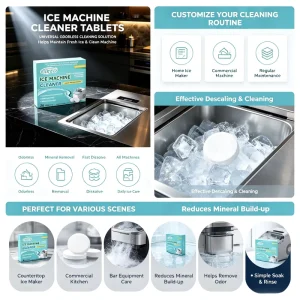 Limescale Remover Effervescent Tablets for Ice Machines
