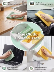 Lint-Free Disposable Non-Woven Cleaning Towels for Car Interior and Glass