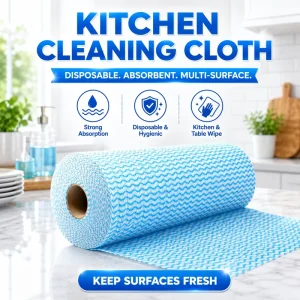 Lint-Free Disposable Nonwoven Oil-Absorbent Cleaning Cloths for Industrial Restaurant and Kitchen Use