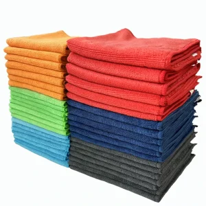 Lint free 32x32cm Absorbent Microfiber Cleaning Cloth for Multi purpose Household Kitchen Drying and Glass Polishing Reusable