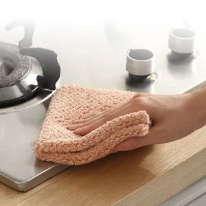 Lint free Cleaning Rags Super Absorbent Kitchen Dish Cloth Quick Drying Soft Coral Fleece Towel Eco Friendly Reusable for Home