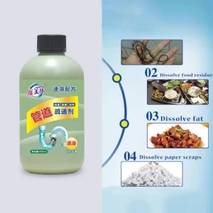 Liquid Eco-Friendly Drain Cleaner for Kitchen Sink Toilet Sewer Pipes with 5%-15% Active Ingredients Portable