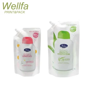 Liquid Soap Pouches Bag Laundry Detergent Packaging Dishwashing Packaging Spouted Washing Bags 1 L Skin Care Spout Pouch