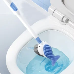 Liquid Suction Cup Toilet Brush with No Dead Corners Silicone Powerful Cleaning Set Bathroom Plastic Brush