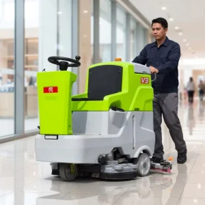 Lithium-ion Marble Floor Scrubber, Commercial Industrial Ride-on