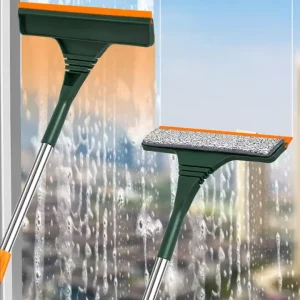 Long Foldable Handle Window Squeegee Double Sided EVA Rubber Cleaner Brush Mop for Home and Car Glass Cleaning
