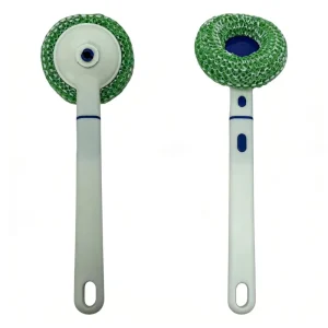 Long Handle Cleaning Ball Kitchen Pot Brush with HandleDishwashing Cleaning Brush