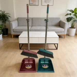 Long Handle Folding Windproof Plastic Broom and Dustpan Set