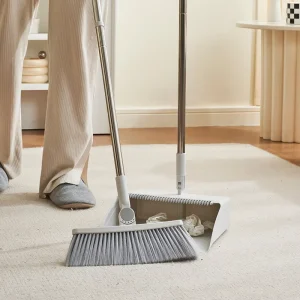 Long Handle Hair Remover Broom and Dustpan Set Factory Portable Stand-Up Dustpan