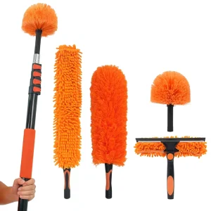 Long Handle High-Reach Duster for Facility, Building, and Home Cleaning