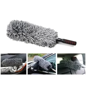 Long-Handle Microfiber Car Window Duster and Car Wash Brush