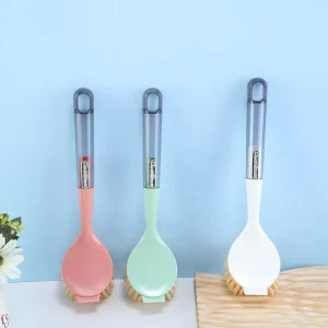 Long Handle PP Cleaning Brush for Pan Household Sink Stove Kitchen Dishwashing Brush Custom Logo