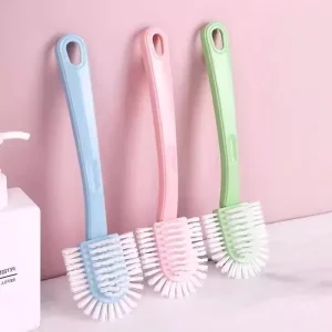 Long Handle Plastic Multi-purpose Cleaning Brush with Soft Nylon Bristles, Shoe Brush, and Hanging Hole