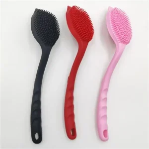 Long-Handle Silicone Pot Cleaning Brush