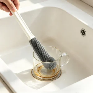 Long-Handle Soft-Bristle Bottle Brush for Water Cups and Tumblers