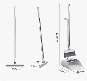 Long Handle Sweeping Brooms Dustpans in Metal Pole Household Upgrade 3 in 1 PET Plastic Cleaning Tools Plastic Brushes Factory