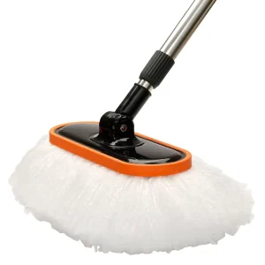 Long Handle Telescopic EVA Milk Silk Foam Deeply Cleaning Soft Bristles Zero Harm Car Wash Mop Rotatable Brush for Furniture