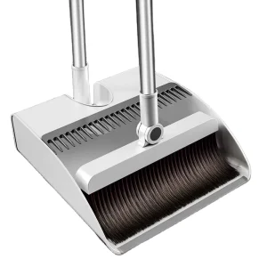 Long Handle for Home Kitchen Room Office Lobby Floor Use Upright Stand up Combo Magnetic Broom and Dustpan