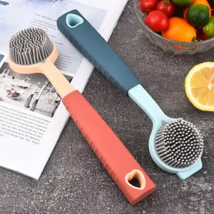 Long-Handled Kitchen Dishwashing and Pot Scrub Brush
