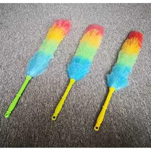 Long-Handled PP Chicken Feather Duster Electrostatic Desktop Cleaning Brush