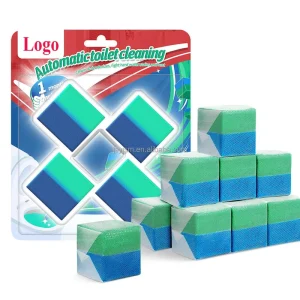 Long Lasting 2 in 1 Scented Toilet Cleaner Cubes Custom Private Label Deodorizing In Tank Toilet Bowl Solid Cleaning Blocks