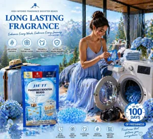 Long Lasting Fragrance Laundry Beads 26g Fresh Camellia Lavender Rose & Jasmine Scents Moisturizing & Fabric Softener (OEM ODM)