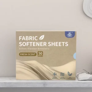 Long Lasting Fresh and Clean Scent Dryer Sheets Safe Laundry Fabric Softener for Baby Clothes Controls Static Solid Shape