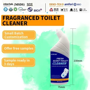 Long Lasting Scented Toilet Cleaner Spray Fresh Lemon Ocean Fragrance Odor Eliminator for Bathroom Ceramic Bowl Daily Care 500ml