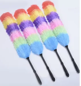 Long Rainbow Cock Feather PP Duster