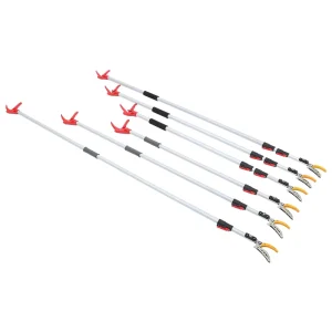 Long Reach Aluminum Alloy Pole Fruit Picking Cutter Fruit Picker with Telescopic Handle Adjustable Pole