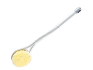 Long Reach Bath Cleaning Brush Foam and Bristle Dual Action Hanging Loop for Easy Storage and Shower Use