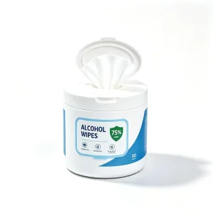 Longmei Alcohol Wipes Spunlace Material Medical Grade 75% 80 Count 15x20cm Bucket Pack Antiseptic Disinfecting Wet Tissues for