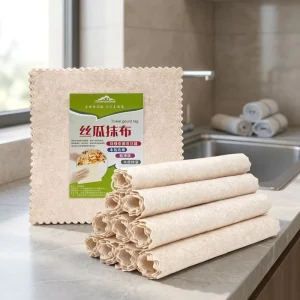 Loofah Felt Dishcloth Washable Absorbent Cleaning Rag Soft Square Kitchen Towel for Dishwashing