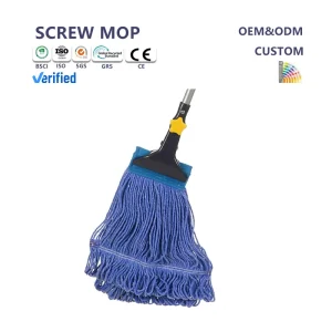 Looped End String Aluminum Wet Mops Cleaning Floor Eco Friendly Commercial Heavy Duty Mop