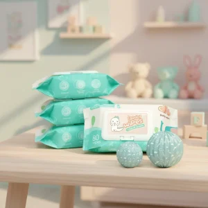 Love of Dream Spunlaced Nonwoven Soft Cleaning Baby Wipes 15x18cm 80 Count Pack