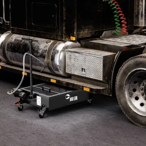 Low Profile Waste Oil Drain Cart with 76L Tank and Heavy-Duty Steel Construction