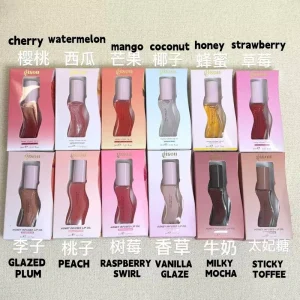 Luxury Glitter High Pigment Lip Tint Gloss Liner Oil Fruit Honey Essence Lasting Moisturizing Waterproof Vegan Liquid