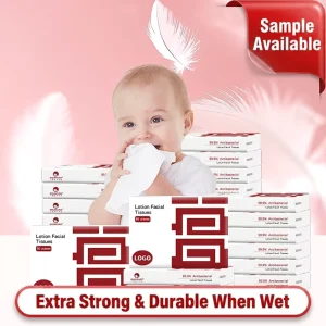 Luxury Premium Soft Moisturizing Tissue Virgin Pulp Lotion Facial Tissue for Hotel and Office Use