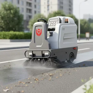 M2 48V 52Ah Battery Ride-On Industrial Floor Sweeper Machine Self-Propelled Large-Area Coverage