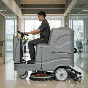 M5 Dual-Brush Electric Walk-Behind Floor Scrubber with 3650 m²/h Efficiency and 80L/85L Dual Water Tanks