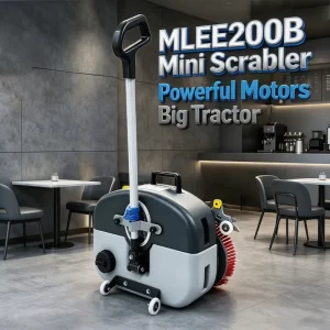 MLEE200B Manual Self-Propelled Portable Floor Cleaning Machine for Tile, Gym, and Rubber Floors