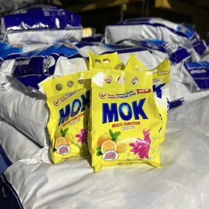 MOK 400g Orange Scent Eco Friendly Laundry Powder Long Lasting Fresh Citrus Fragrance Color Protection Stain Remover for Apparel
