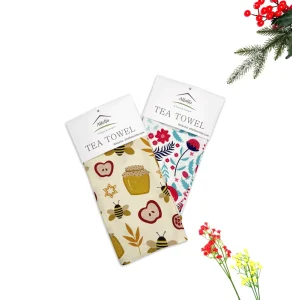 MOQ 100pcs Custom Design Floral Full Color Digital 100% Cotton Waffle Quick Dry Ultra Absorbent Sustainable Kitchen Towels
