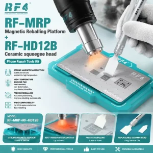 MRP Magnetic Reballing Platform Kit HD12B Ceramic Squeegee for BGA Reballing IC Chip PCB Repair Solder Paste Tools