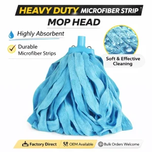 MSJ Durable Microfiber Loop End Mop Head Soft & Effective Cleaning Wet Mop Refill for Warehouse Office & Household Use