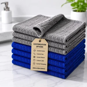 MSJ Reusable Eco Friendly Microfiber Cleaning Cloths Streak Free Kitchen & Glass Bulk Durable Towels Dishcloth
